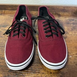 Classic Burgundy Vans Canvas